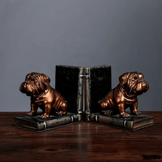 Buy Bull Dog Bookend - Gold Book End from Vaaree