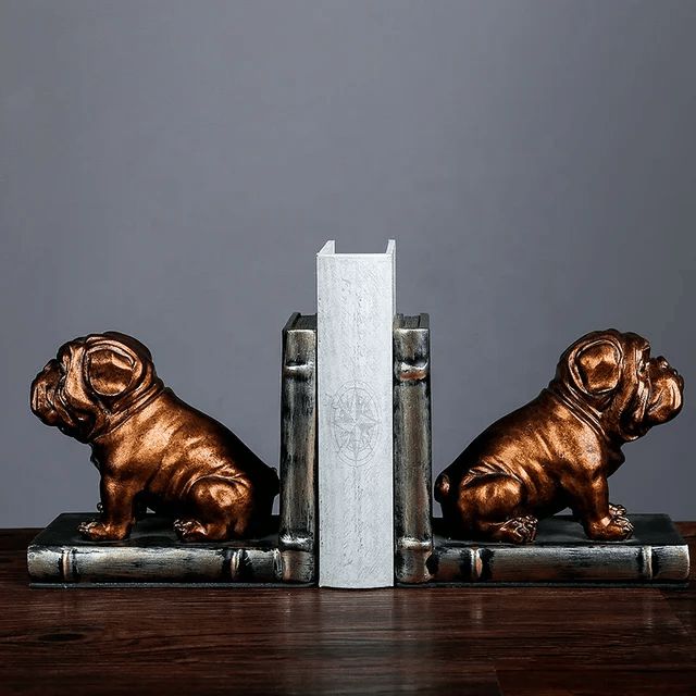 Buy Bull Dog Bookend - Gold Book End from Vaaree