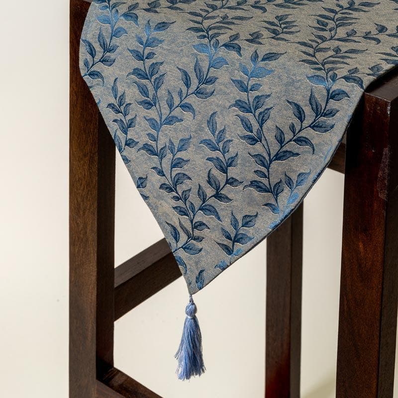 Table Runner - Elle Leafsy Jacquard Table Runner - Navy