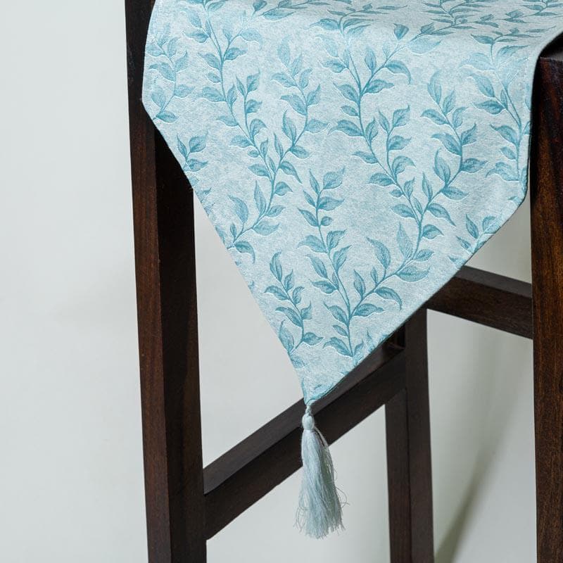 Table Runner - Elle Leafsy Jacquard Table Runner - Turquoise