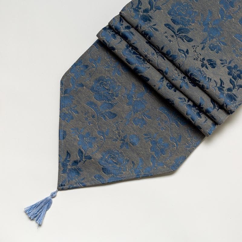 Table Runner - Italian Rose Jacquard Table Runner- Navy