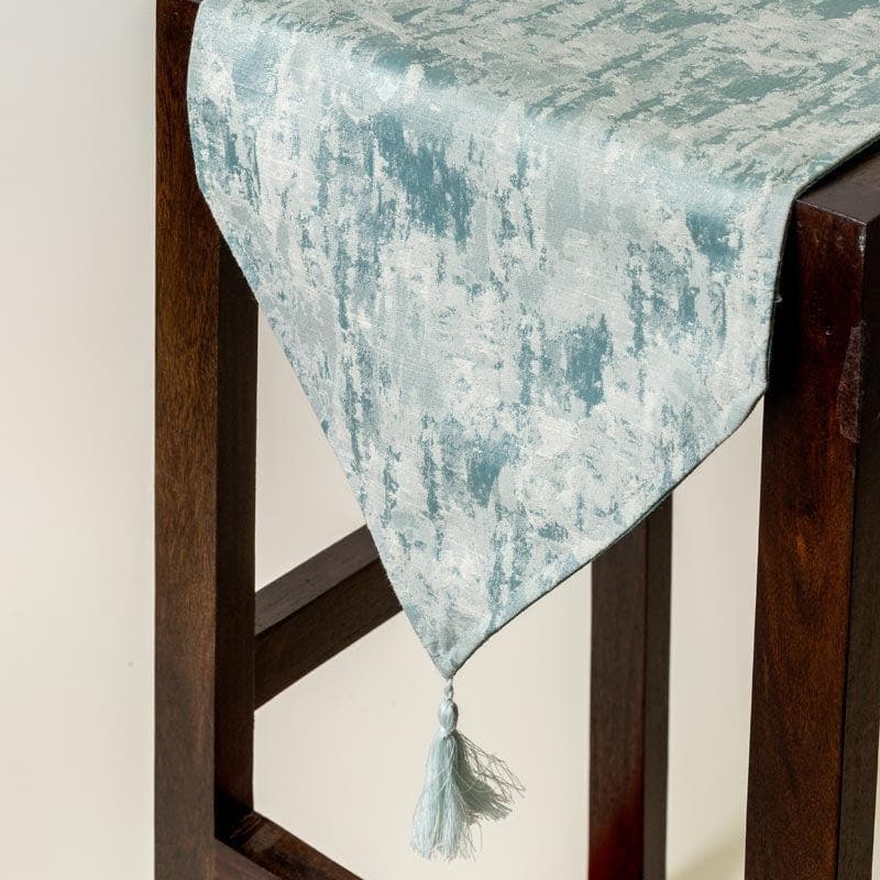 Buy Ketty Jacquard Table Runner - Turquoise Table Runner from Vaaree