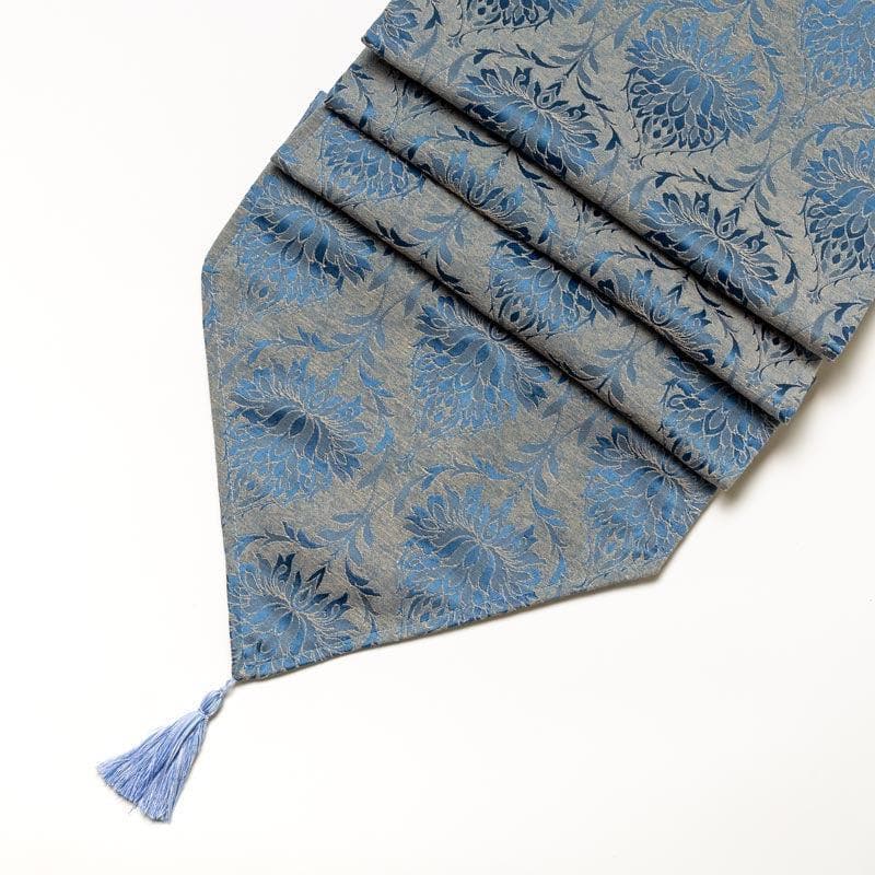 Table Runner - Pierre Paisley Jacquard Table Runner- Navy