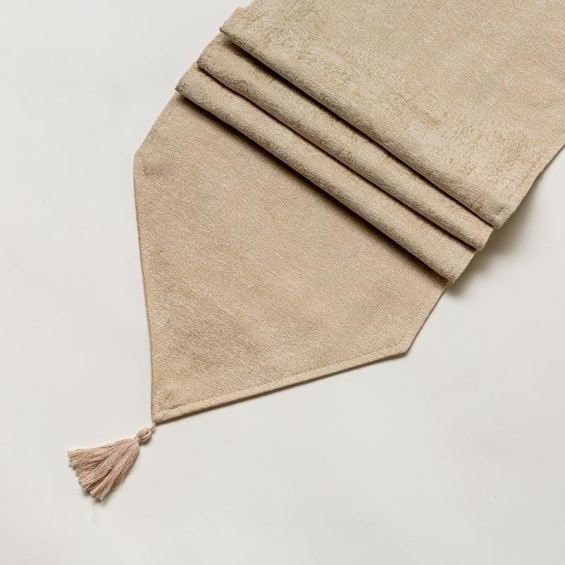 Buy Stella Jacquard Table Runner - Beige Table Runner from Vaaree