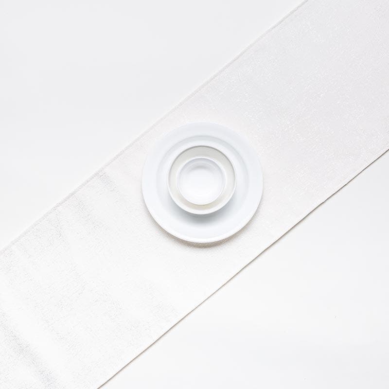 Table Runner - Stella Jacquard Table Runner - White