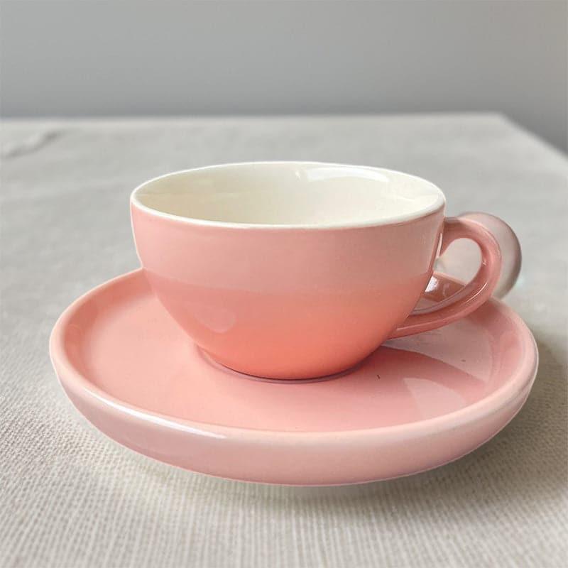 Buy Tea Cup & Saucer - Carsten Cup & Saucer (Pink) - 240 ML at Vaaree online