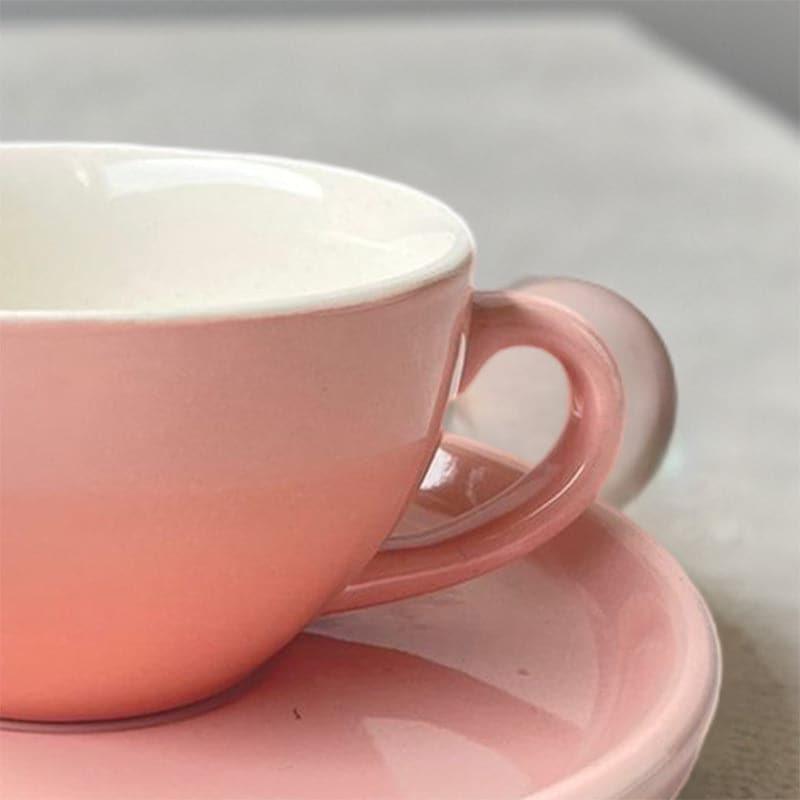 Buy Tea Cup & Saucer - Carsten Cup & Saucer (Pink) - 240 ML at Vaaree online