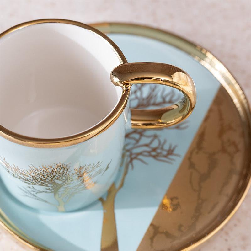 Buy Tea Cup & Saucer - Emiko Cup & Saucer (Water Blue) - Twelve Piece Set at Vaaree online