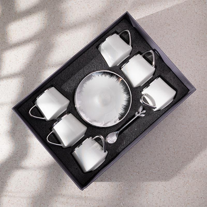 Tea Cup & Saucer - Kana Cup & Saucer (White) - Eighteen Piece Set