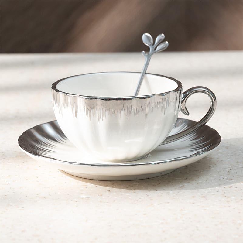 Buy Kazumi Cup & Saucer (White) - Eighteen Piece Set Tea Cup & Saucer from Vaaree