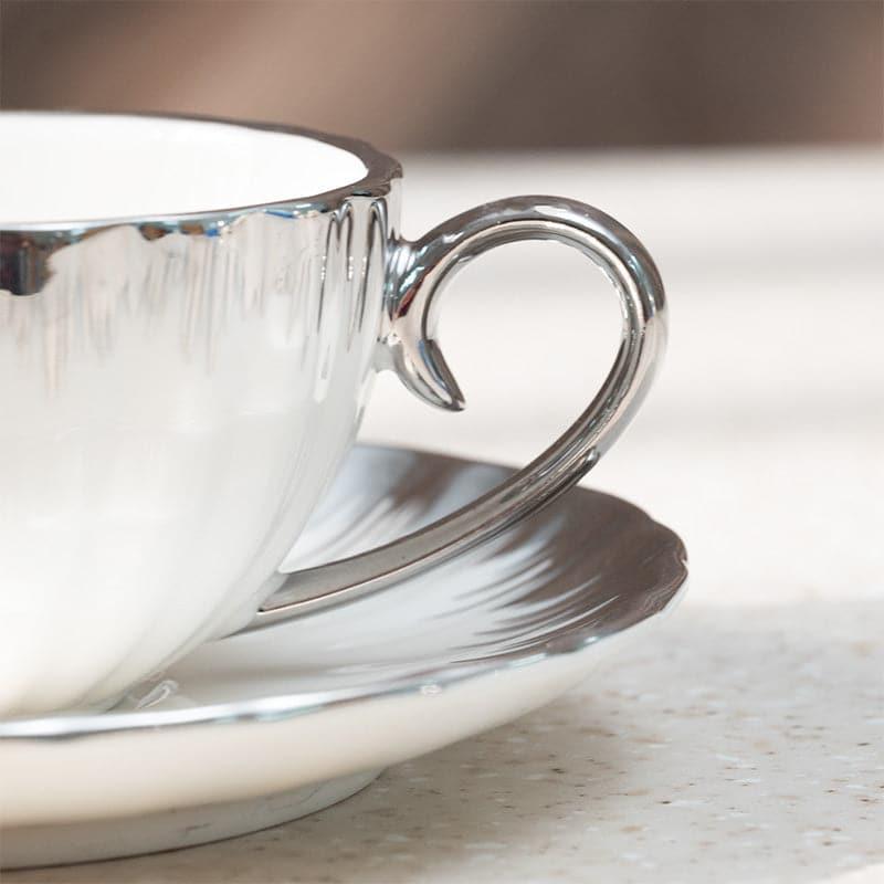 Buy Kazumi Cup & Saucer (White) - Eighteen Piece Set Tea Cup & Saucer from Vaaree