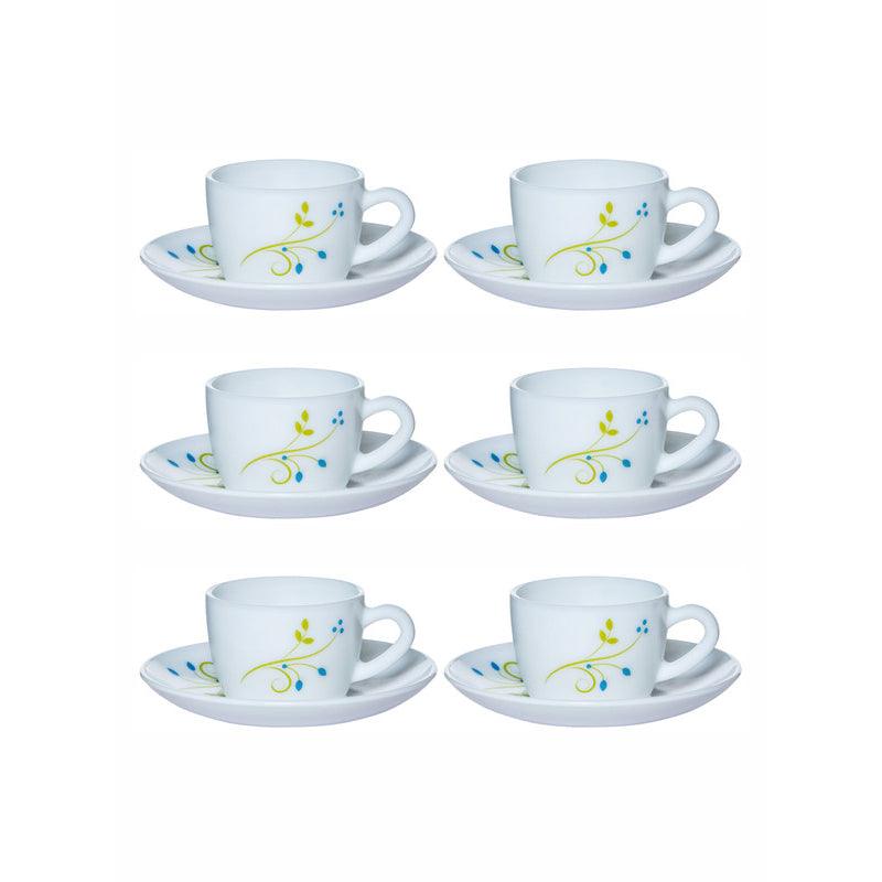 Buy Minari Flora Cup & Saucer (130 ML) - Twelve Piece Set Tea Cup & Saucer from Vaaree