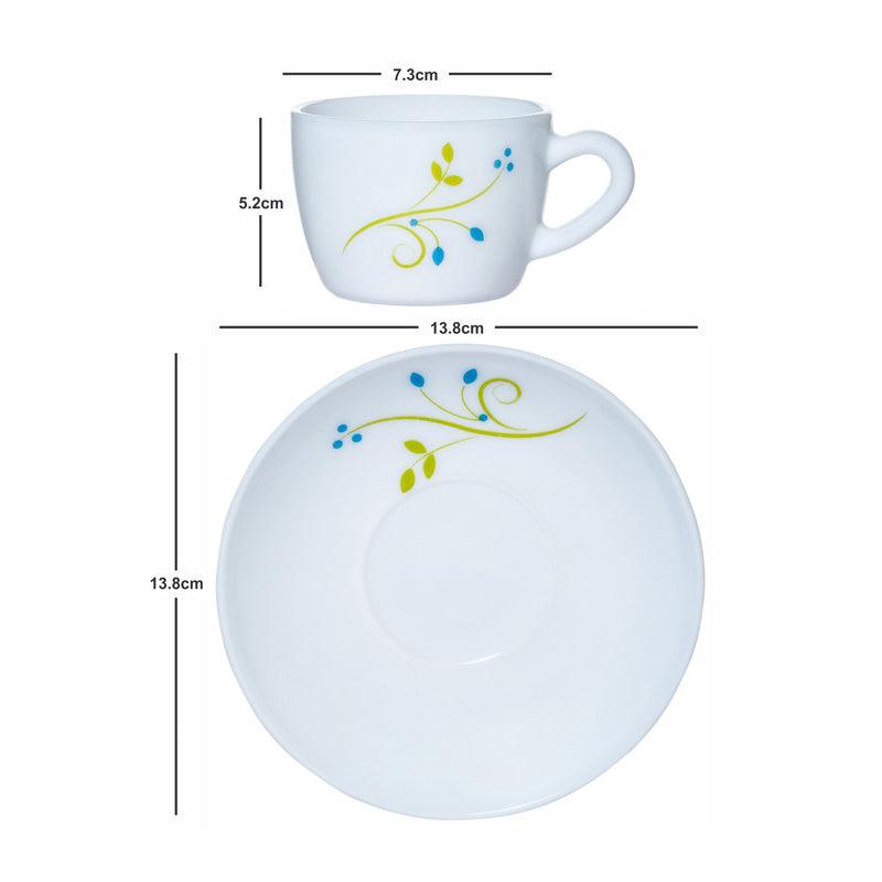 Buy Minari Flora Cup & Saucer (130 ML) - Twelve Piece Set Tea Cup & Saucer from Vaaree