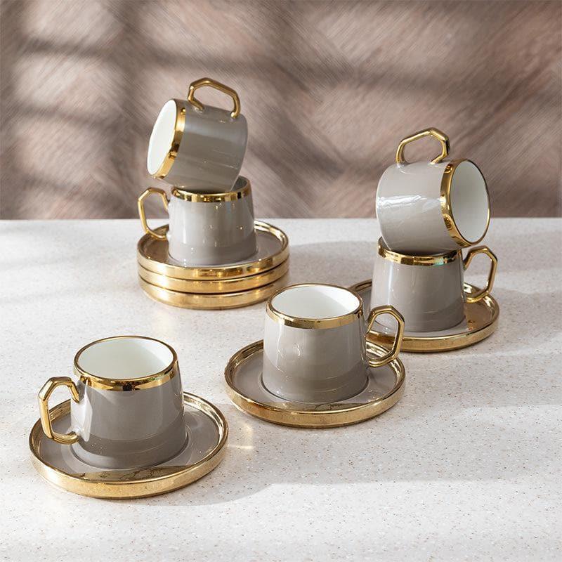 Buy Nearon Cup & Saucer (Coffee) - Twelve Piece Set Tea Cup & Saucer from Vaaree