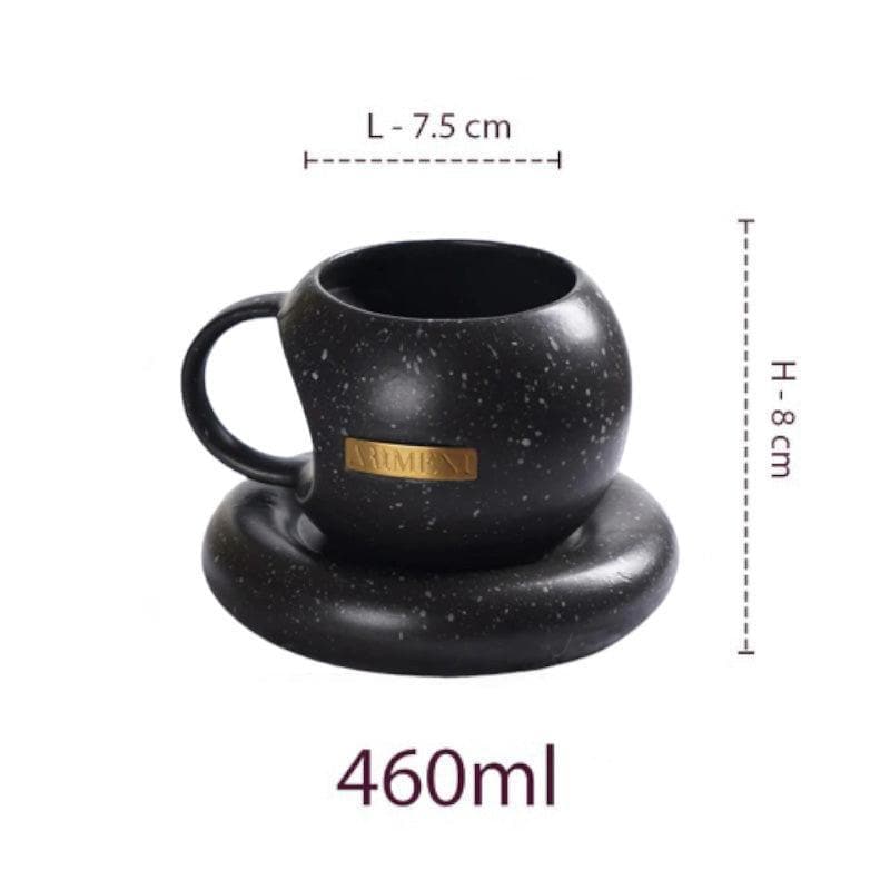 Buy Opala Mug And Saucer - Black Tea Cup & Saucer from Vaaree