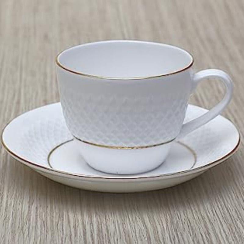 Tea Cup & Saucer - Pikasha Ceramic Cup (160 ML) - Set Of Six