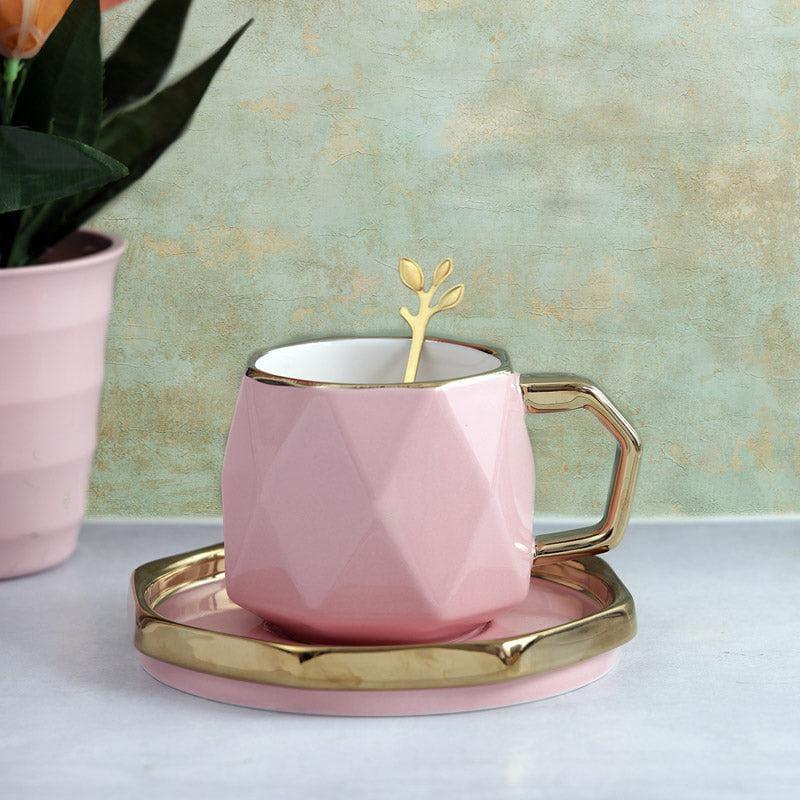 Buy Rhombus Tea Cup & Saucer - 250 ML Tea Cup & Saucer from Vaaree