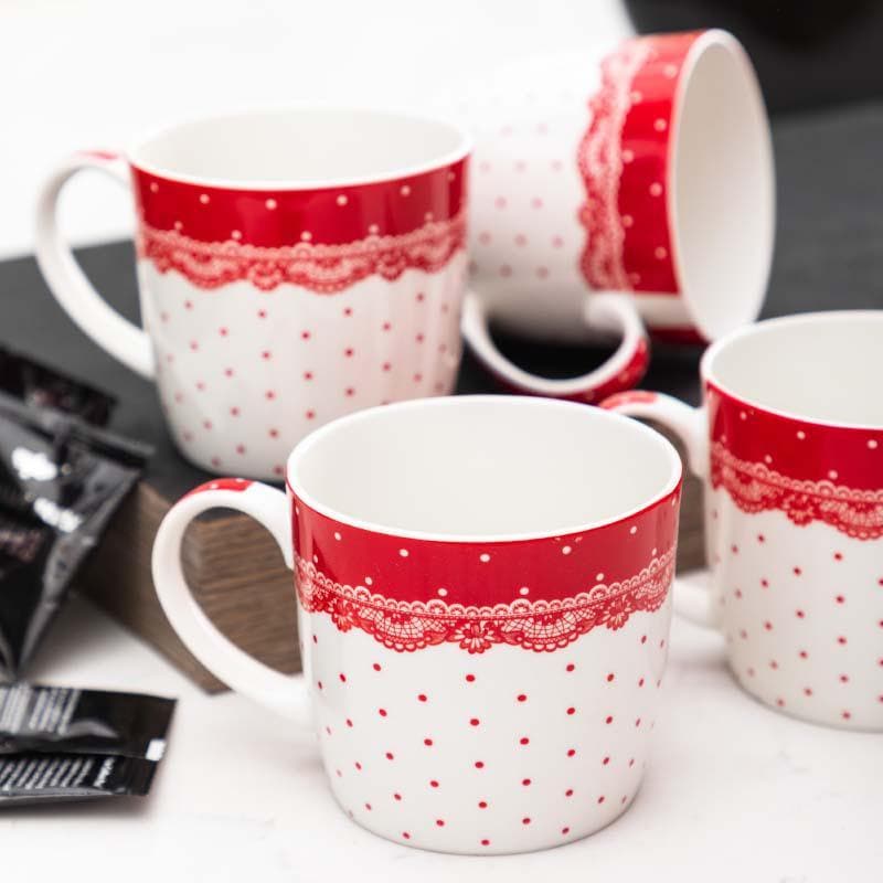 Buy Lacey Polkas Tea Cup - Set Of Four Tea Cup from Vaaree