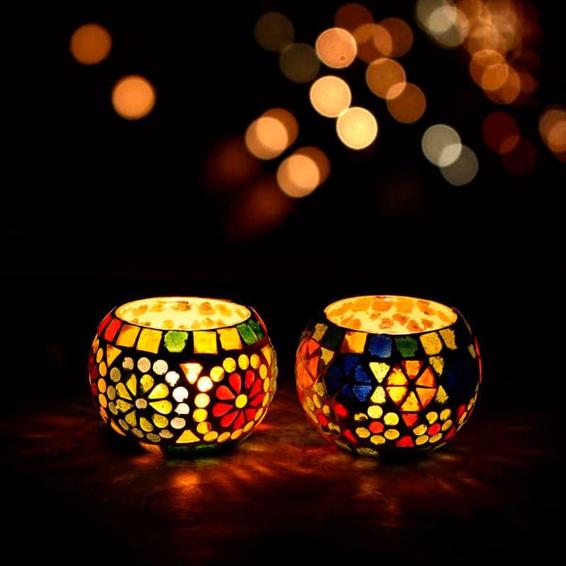 Buy Ashta Tealight Candle Holder - Set Of Two Candle Holders from Vaaree