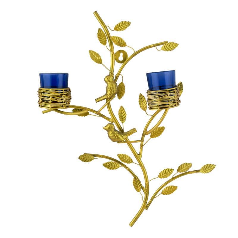 Buy Aurum Stem Candle Holder Votive - Blue Candle Holders from Vaaree