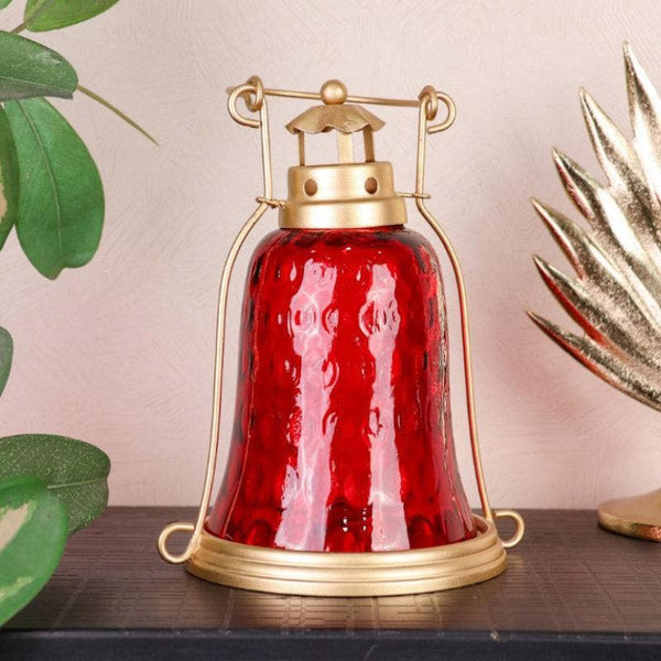 Buy Tea Light Candle Holders - Bell Glow Lantern - Red at Vaaree online