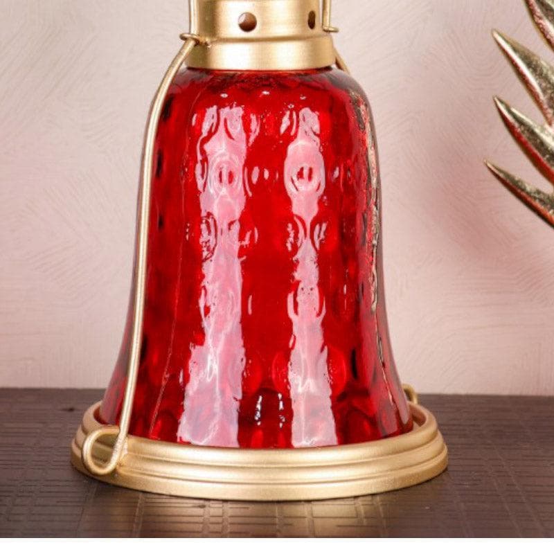 Tea Light Candle Holders - Bell Glow Lantern - Red