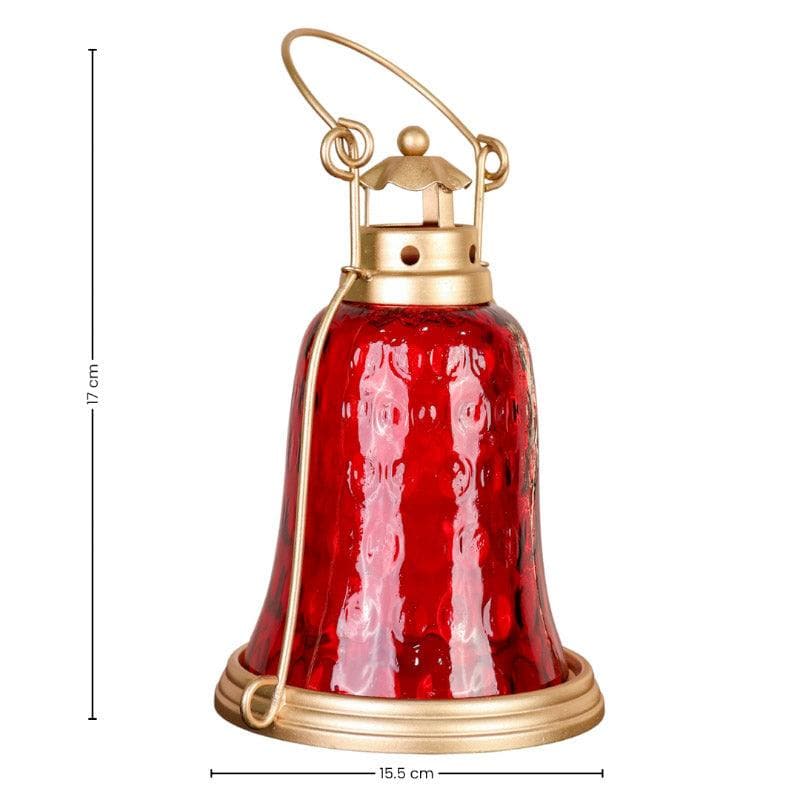 Buy Bell Glow Lantern - Red Candle Holders from Vaaree