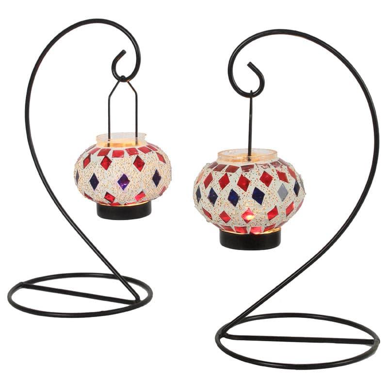 Buy Besto Mosaic Tealight Candle Holder - Set Of Two Candle Holders from Vaaree