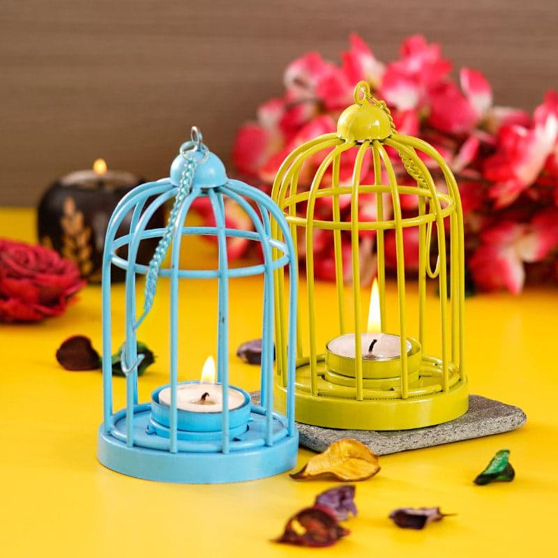 Buy Bird Home Tealight Candle Holder (Blue & Green) - Set Of Two Candle Holders from Vaaree