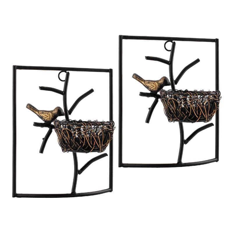 Buy Bird Nest Candle Holder - Set Of Two Candle Holders from Vaaree