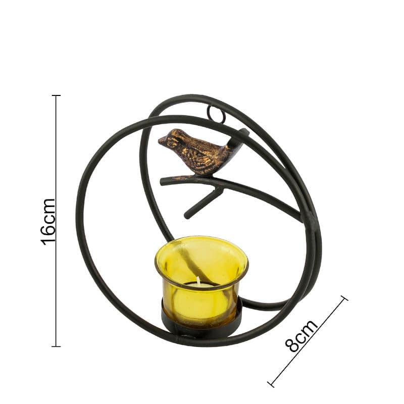 Buy Bird Ring Candle Holder (Yellow) - Set Of Two Candle Holders from Vaaree