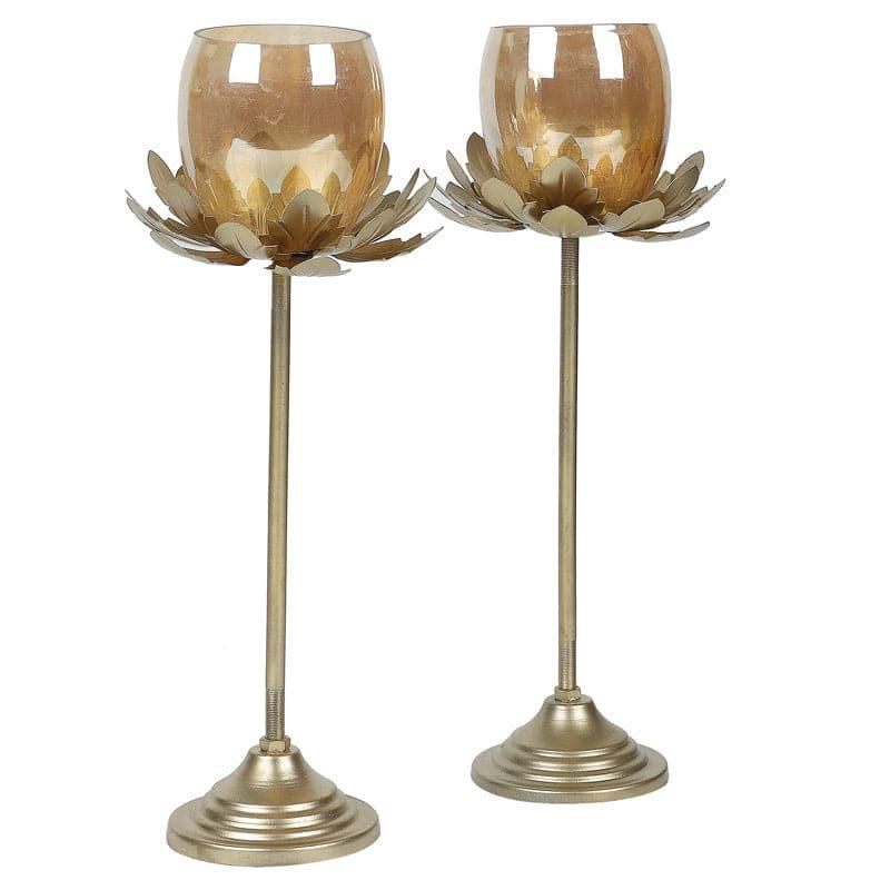 Buy Bloomera Tealight Candle Holder - Set Of Two Candle Holders from Vaaree