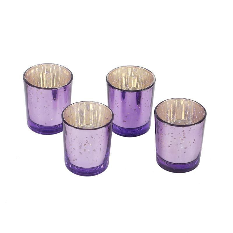 Buy Brionne Tealight Candle Holder (Purple) - Set Of Four Candle Holders from Vaaree