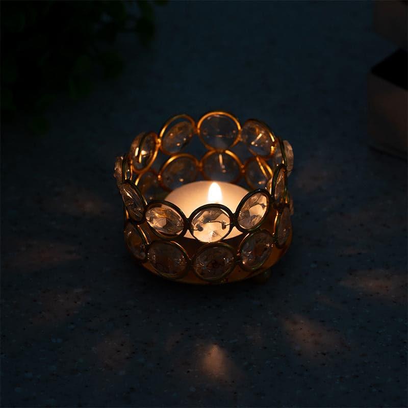 Buy Crystal Radiance Tealight Candle Holder - Set Of Four Candle Holders from Vaaree