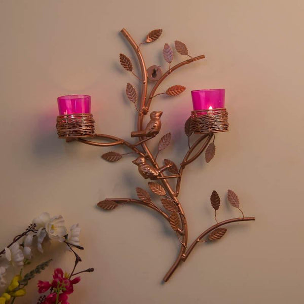 Buy Cuprum Stem Candle Holder Votive - Pink Candle Holders from Vaaree