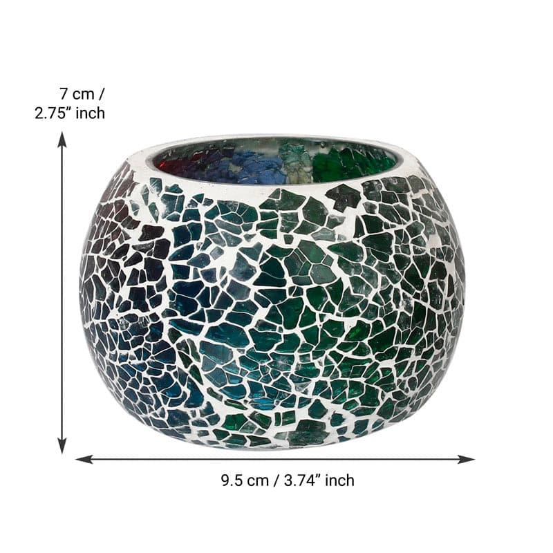 Buy Dayanita Mosaic Glass Tealight Candle Holder Candle Holders from Vaaree