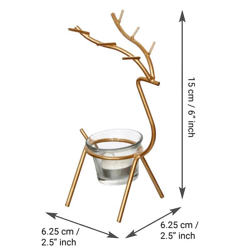 Buy Deer Dream Tealight Candle Holder - Gold Candle Holders from Vaaree