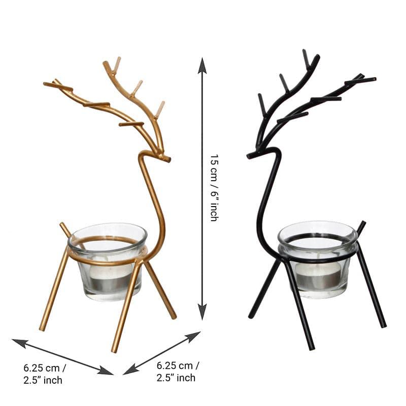 Buy Deer Dream Tealight Candle Holder - Set Of Two Candle Holders from Vaaree