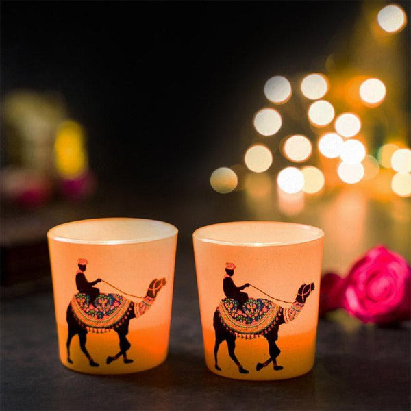 Buy Desert Safari Candle Votive - Set Of Two Candle Holders from Vaaree