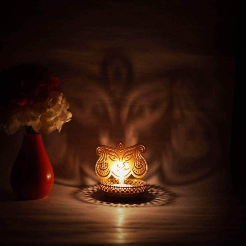 Buy Durga Shadow Tealight Holder Candle Holders from Vaaree