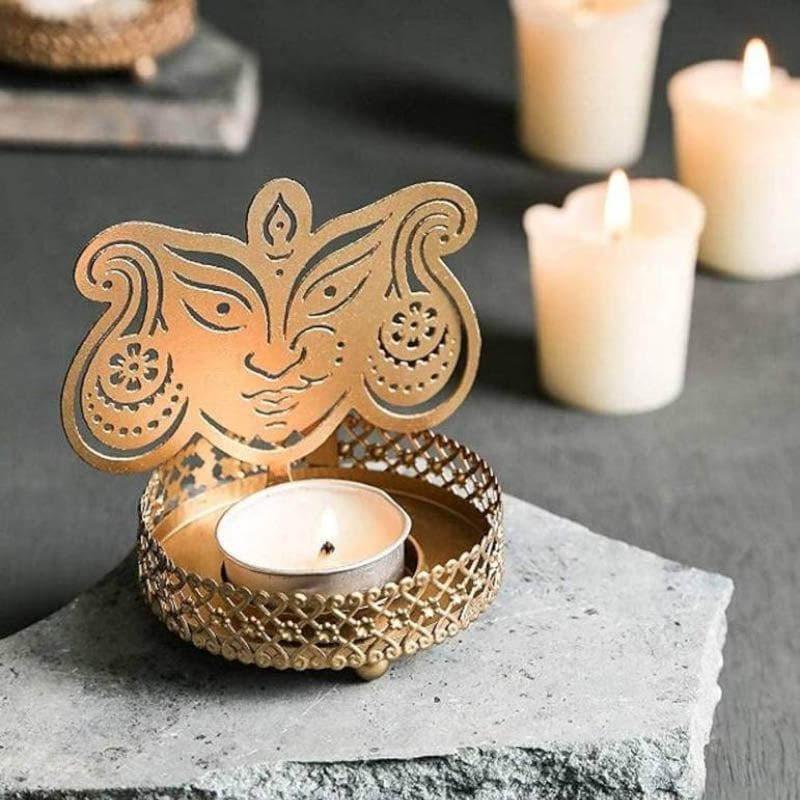 Buy Durga Shadow Tealight Holder Candle Holders from Vaaree