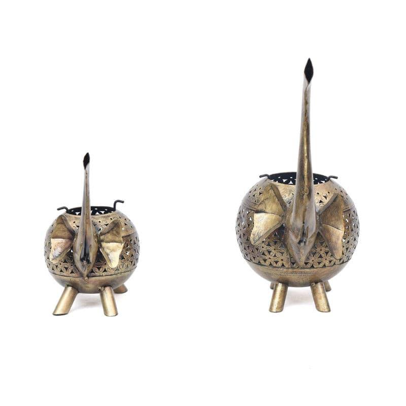 Buy Elephant Tune Tealight Candle Holder - Set Of Two Candle Holders from Vaaree