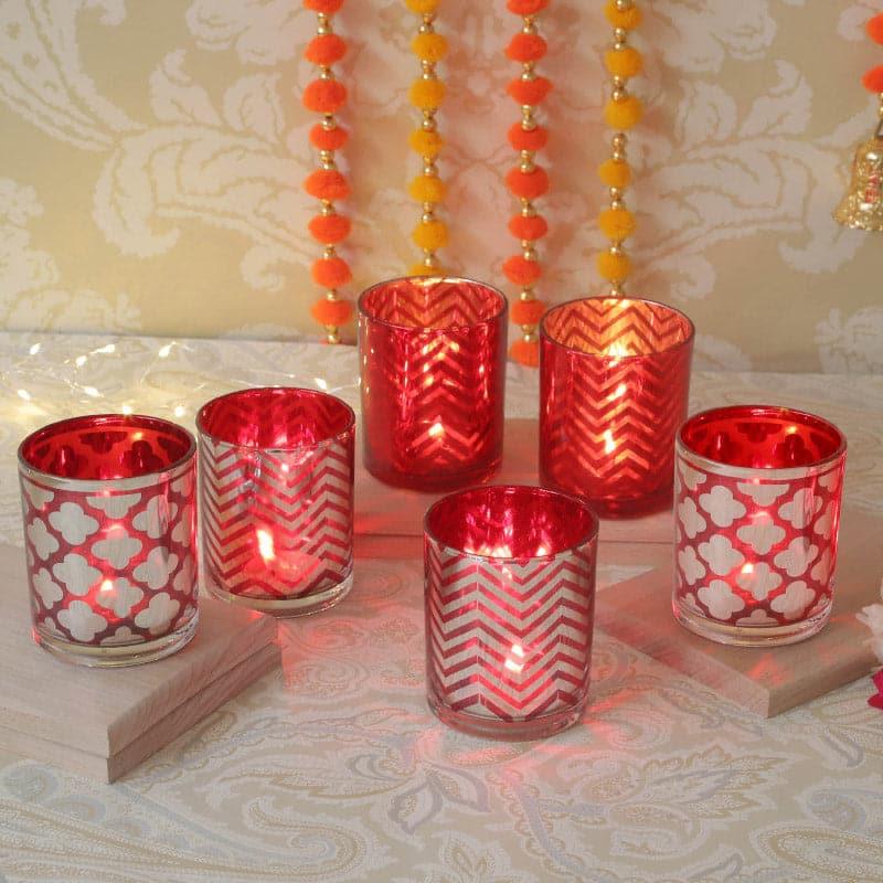 Buy Ethnic Dunro Tealight Candle Holder - Set Of Six Candle Holders from Vaaree