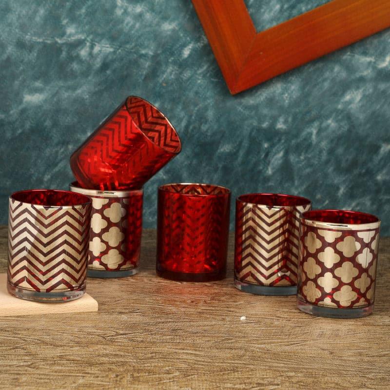 Buy Ethnic Dunro Tealight Candle Holder - Set Of Six Candle Holders from Vaaree