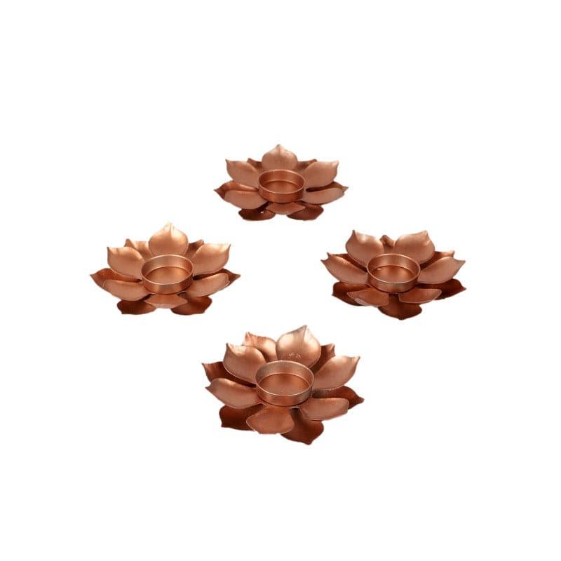 Buy Ethnic Flower Tealight Holder - Set Of Four Candle Holders from Vaaree