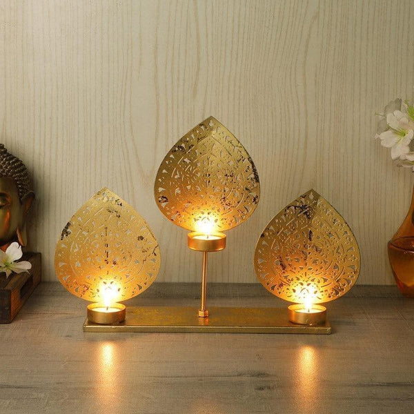 Buy Ethnic Leafy Lure Tealight Candle Holder Candle Holders from Vaaree