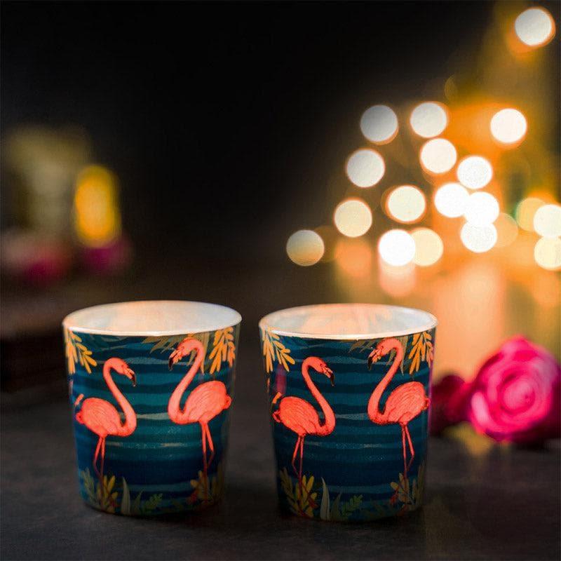 Buy Flamingo Shore Candle Votive - Set Of Two Candle Holders from Vaaree