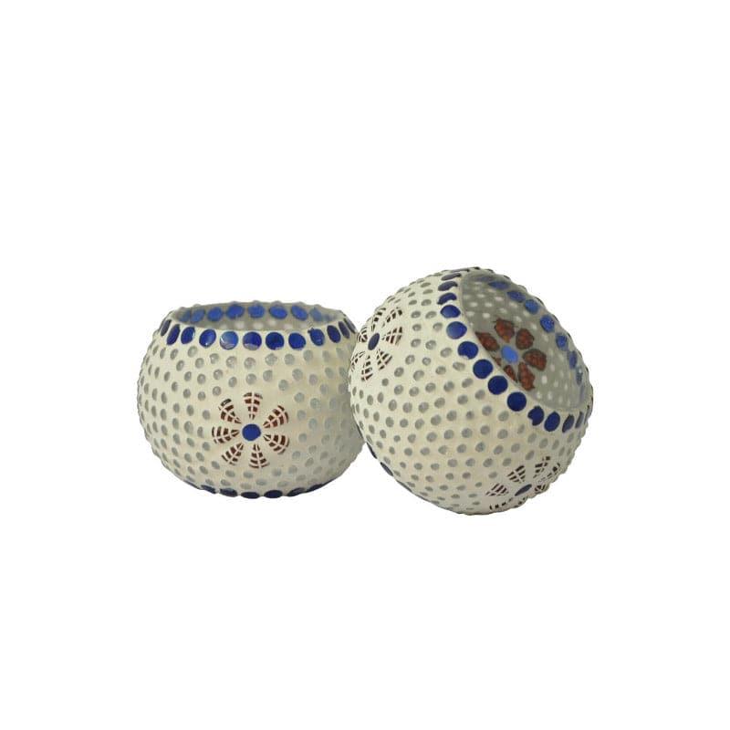 Buy Florado Mosaic Tealight Candle Holder - Set Of Two Candle Holders from Vaaree