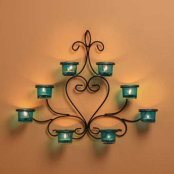 Buy Tea Light Candle Holders - Floral Candle Holder - Teal at Vaaree online