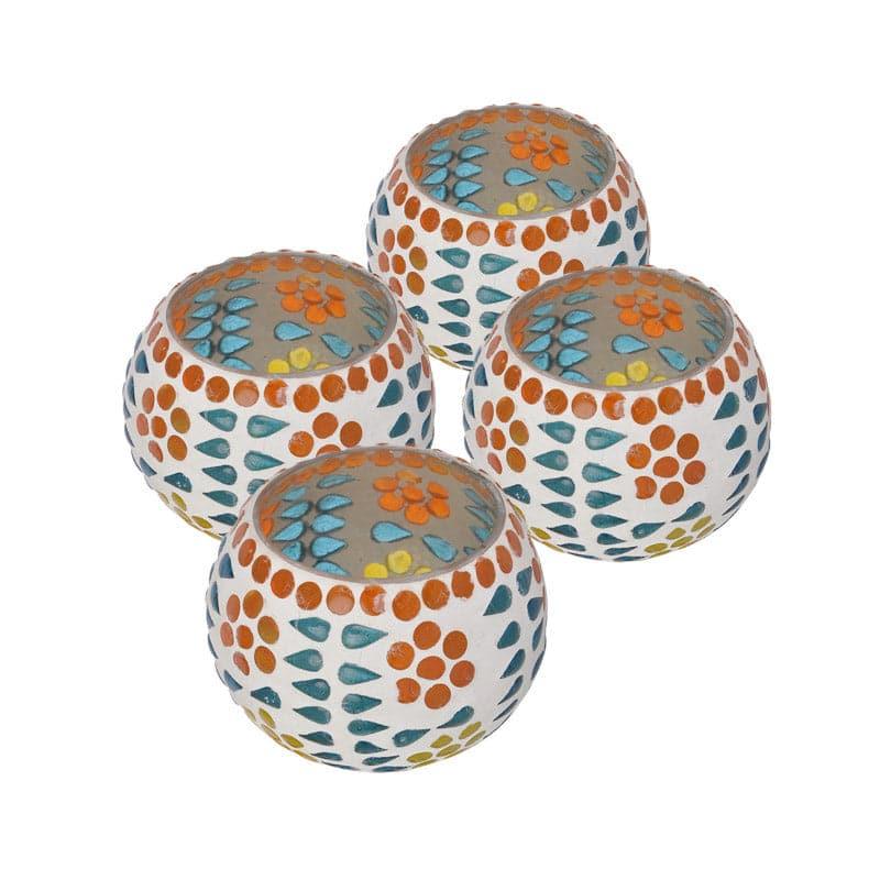 Buy Floral Dot Tealight Candle Holder - Set Of Four Candle Holders from Vaaree